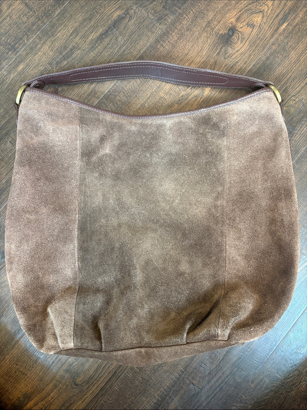 JCT genuine leather Classic Brown Suede Shoulder Bag